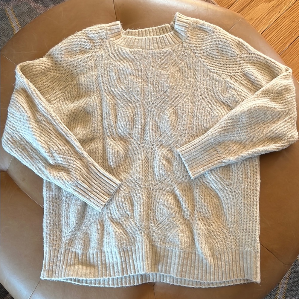 Market & Spruce Textured Knit Sweater in Beige